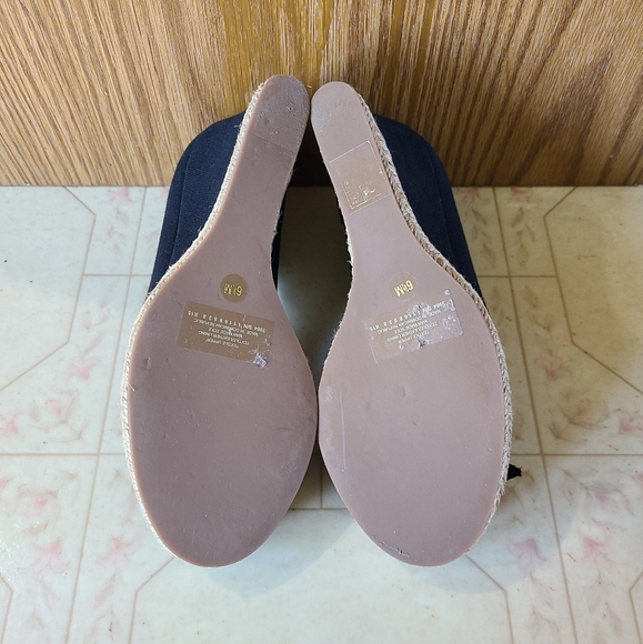 EUC ✨️ Tory Burch Jackie Bow Espadrille Peep-toe Wedges Size 6.5 - Picture 9 of 11